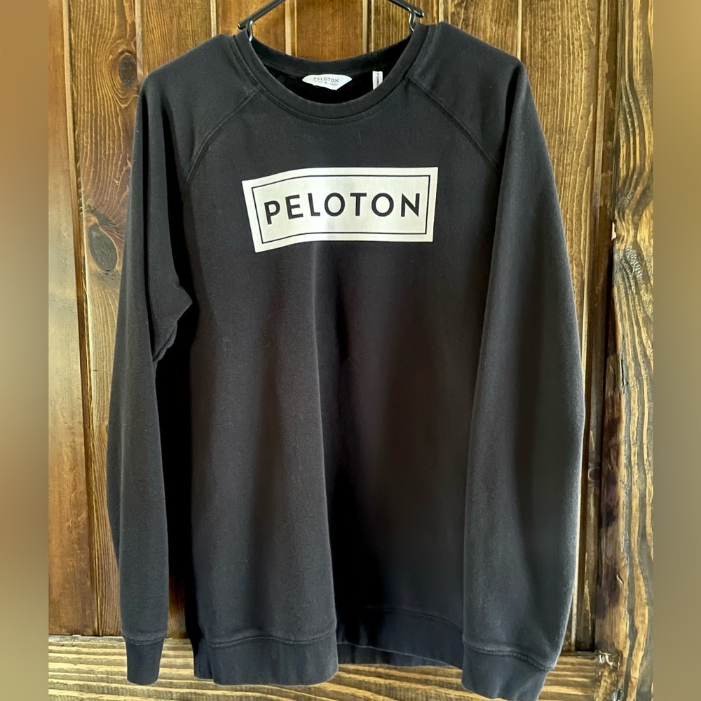 Peloton crewneck pullover sweatshirt black m